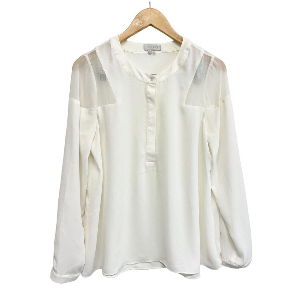 1. State Blouse Size Medium Womens Long Sleeve Shirt‎